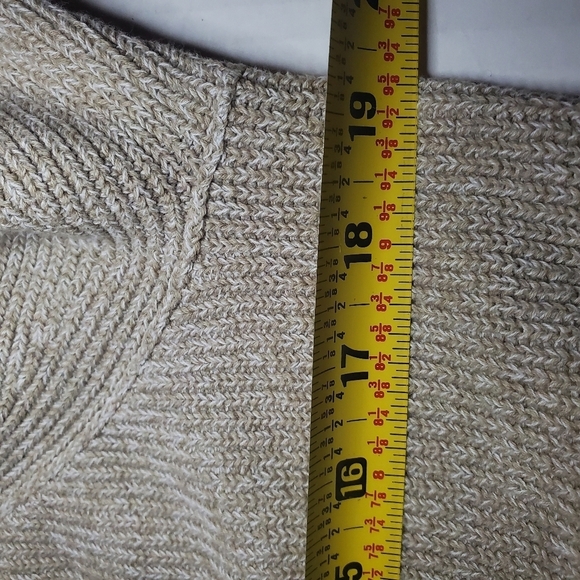 Free People Too Good Heathered Beige Knit Pullover Mock Neck Sweater Size M - Picture 13 of 13